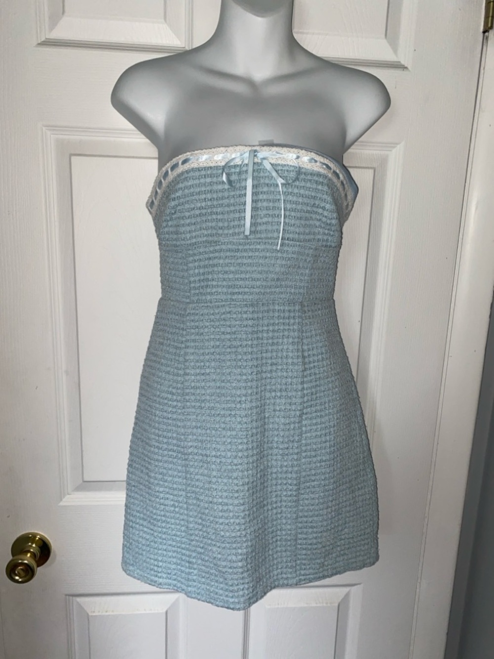 Altar’d‎ State Addie Tweed mini blue dress Small